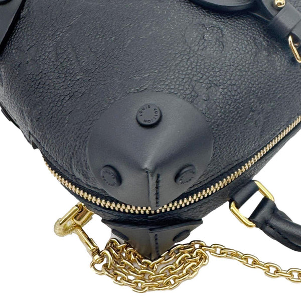 LOUIS VUITTON Petite Malle Souple Monogram Empreinte Shoulder Bag Black