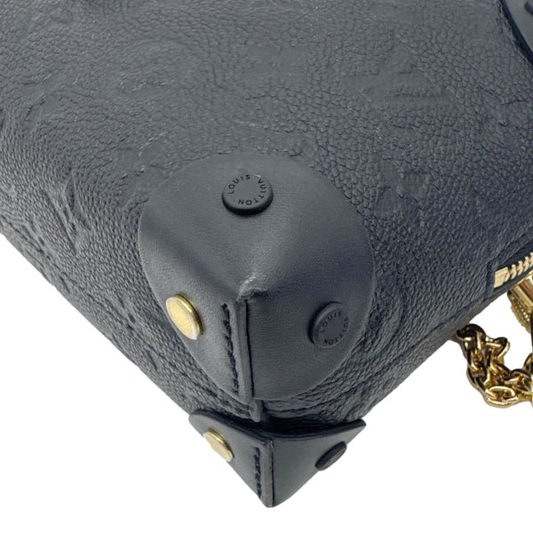 LOUIS VUITTON Petite Malle Souple Monogram Empreinte Shoulder Bag Black