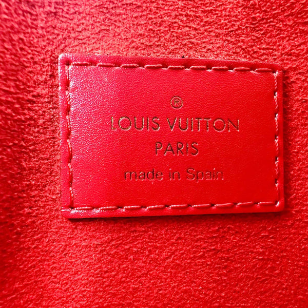 LOUIS VUITTON City Denim Wristlet Pouch Blue Rouge