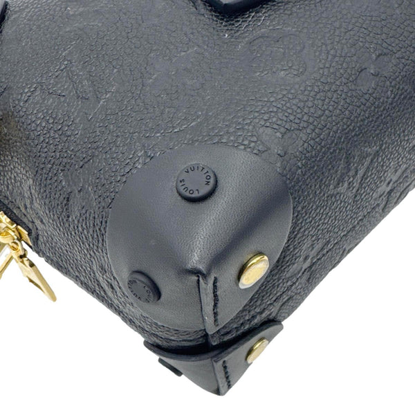 LOUIS VUITTON Petite Malle Souple Monogram Empreinte Shoulder Bag Black