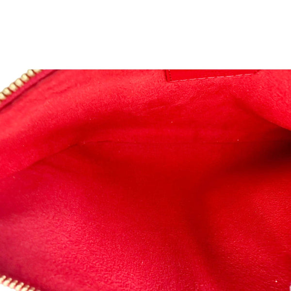 LOUIS VUITTON City Denim Wristlet Pouch Blue Rouge