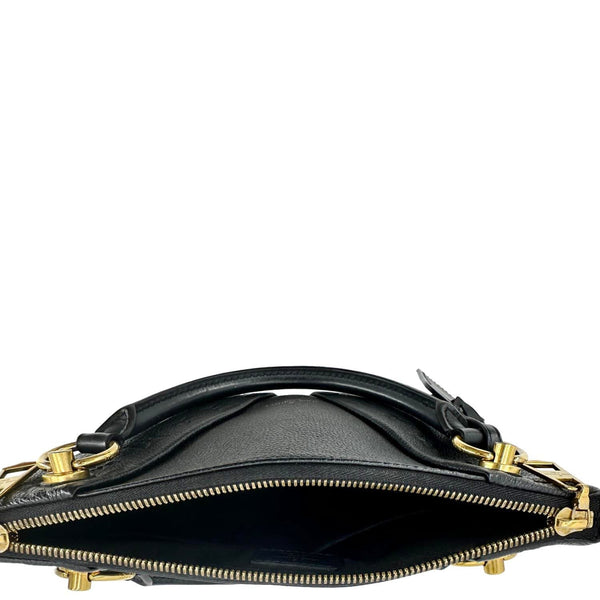 LOUIS VUITTON V BB Monogram Empreinte Tote Shoulder Bag Navy Blue