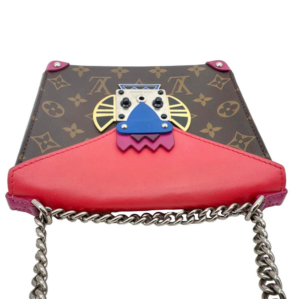LOUIS VUITTON Tribal Mask PM Monogram Canvas Chain Pochette Crossbody Bag Multicolor