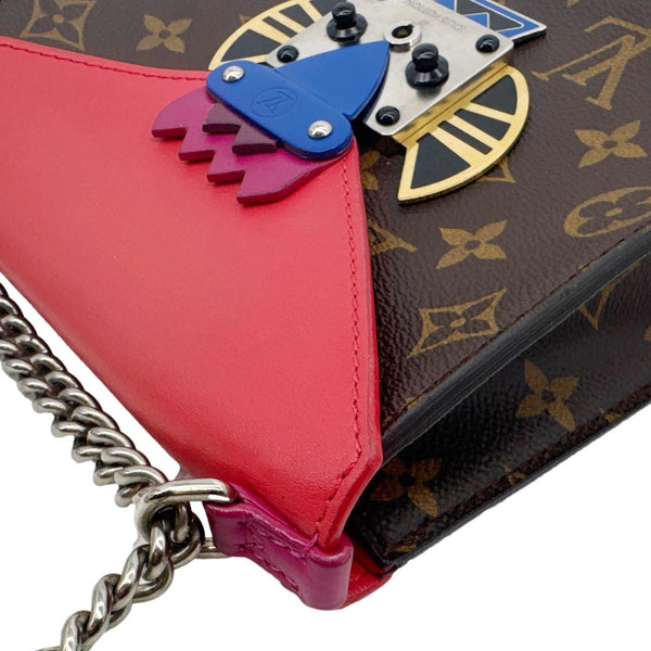 LOUIS VUITTON Tribal Mask PM Monogram Canvas Chain Pochette Crossbody Bag Multicolor
