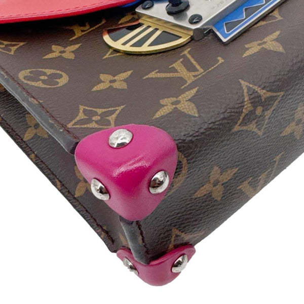 LOUIS VUITTON Tribal Mask PM Monogram Canvas Chain Pochette Crossbody Bag Multicolor