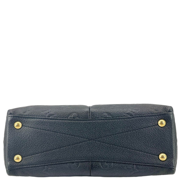 LOUIS VUITTON V BB Monogram Empreinte Tote Shoulder Bag Navy Blue
