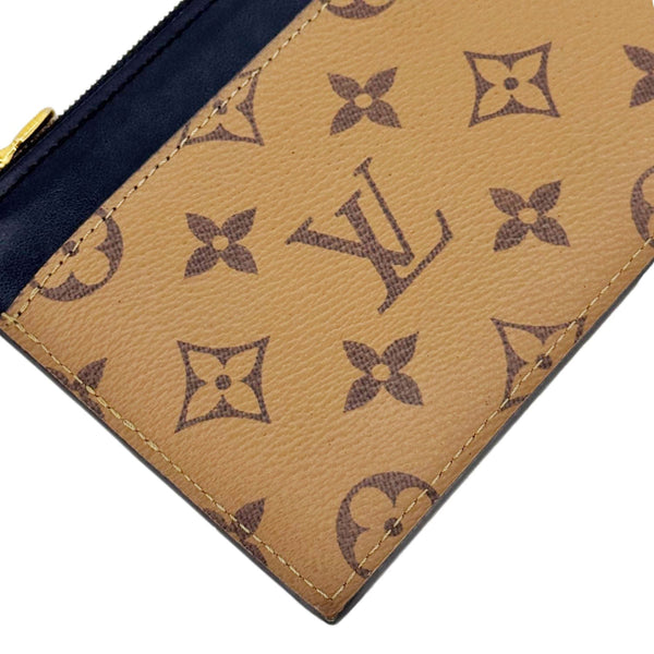 LOUIS VUITTON Slim Purse Monogram Reverse Canvas Wallet Brown