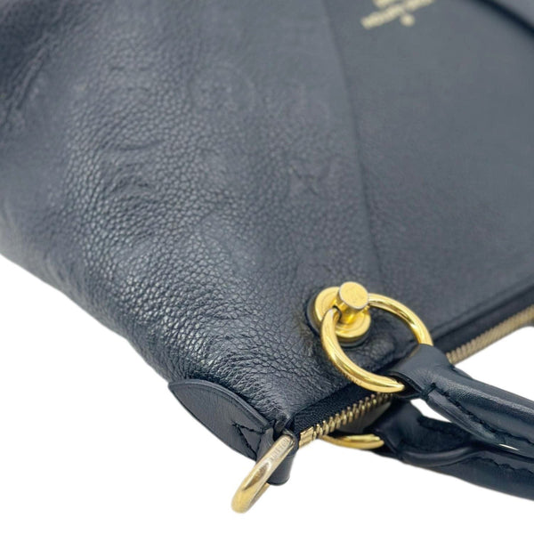 LOUIS VUITTON V BB Monogram Empreinte Tote Shoulder Bag Navy Blue