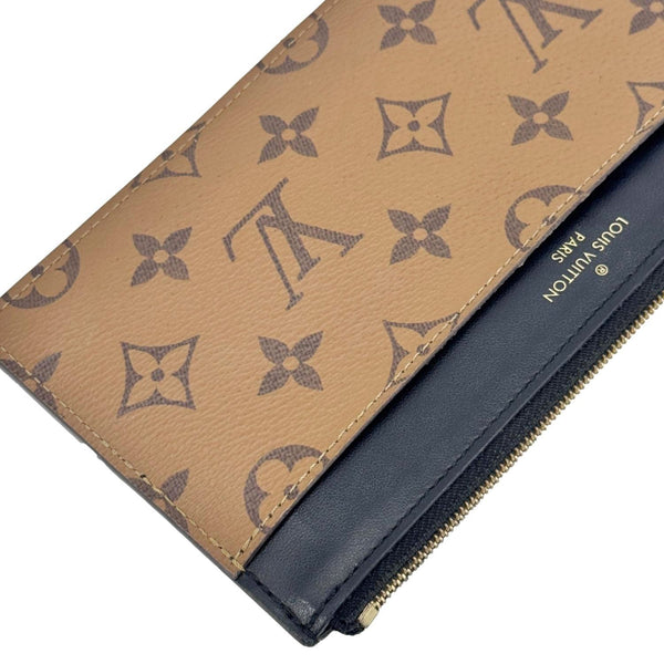 LOUIS VUITTON Slim Purse Monogram Reverse Canvas Wallet Brown