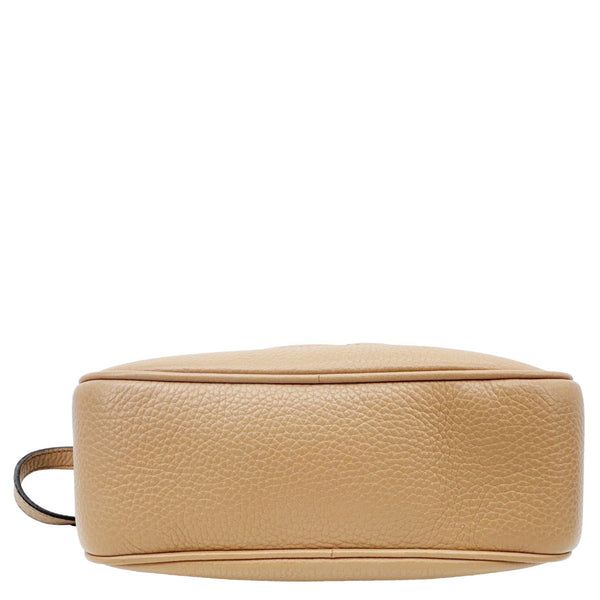GUCCI Soho Disco Leather Camera Crossbody Bag Beige 308864