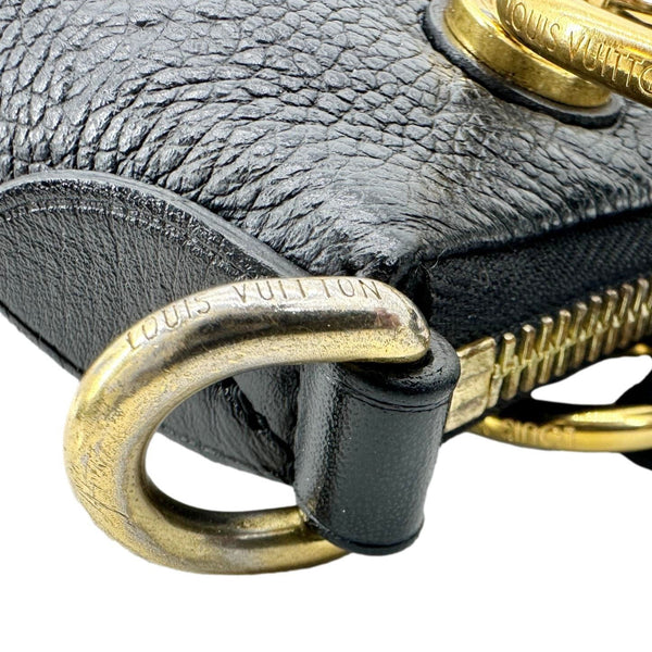 LOUIS VUITTON V BB Monogram Empreinte Tote Shoulder Bag Navy Blue