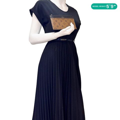 LOUIS VUITTON Slim Purse Monogram Reverse Canvas Wallet Brown