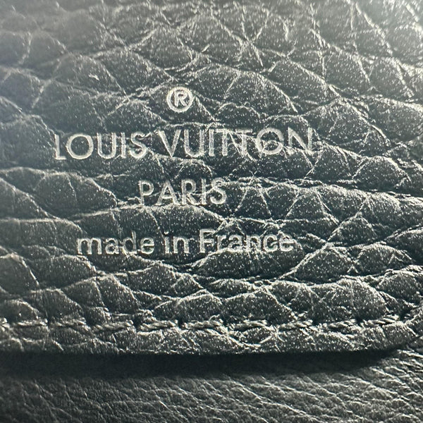 LOUIS VUITTON Capucines BB Python Handle Leather Satchel Bag Black