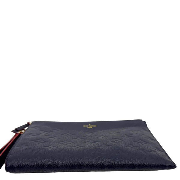 LOUIS VUITTON Melanie MM Monogram Empreinte Pochette Marine Rouge