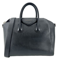GIVENCHY Antigona Leather Satchel Shoulder Bag Black
