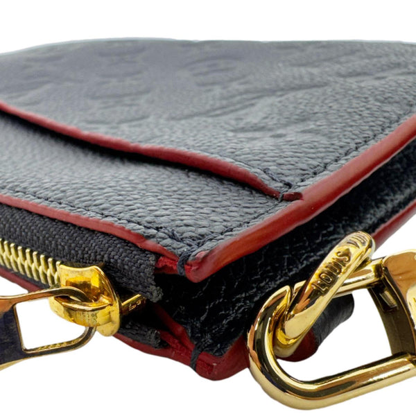 LOUIS VUITTON Melanie MM Monogram Empreinte Pochette Marine Rouge