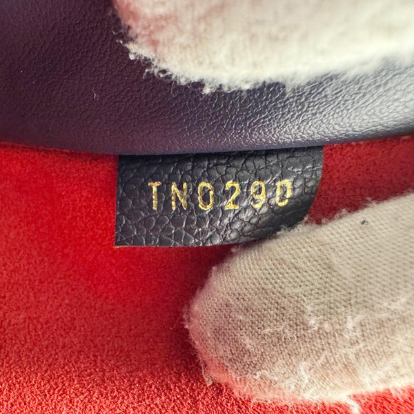 LOUIS VUITTON Melanie MM Monogram Empreinte Pochette Marine Rouge