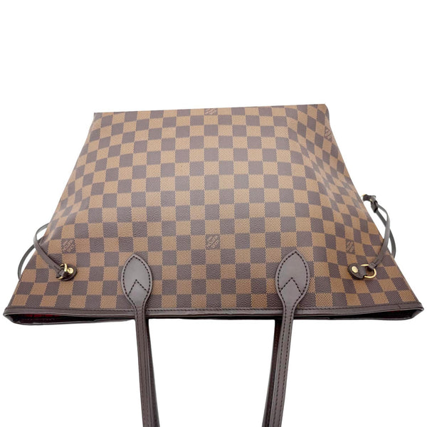 LOUIS VUITTON Neverfull MM Damier Ebene Shoulder Bag Brown