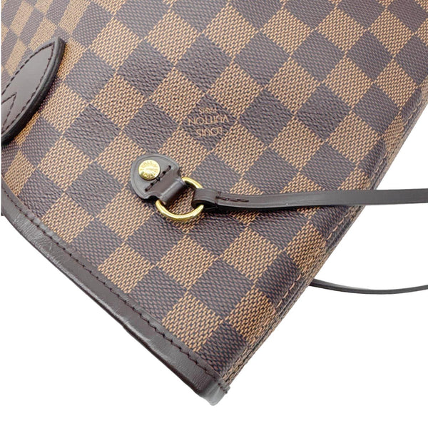 LOUIS VUITTON Neverfull MM Damier Ebene Shoulder Bag Brown