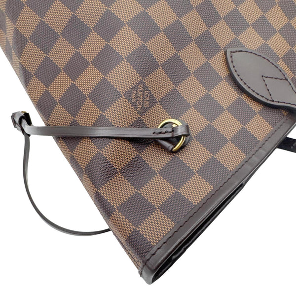 LOUIS VUITTON Neverfull MM Damier Ebene Shoulder Bag Brown