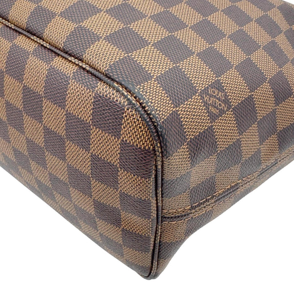 LOUIS VUITTON Neverfull MM Damier Ebene Shoulder Bag Brown