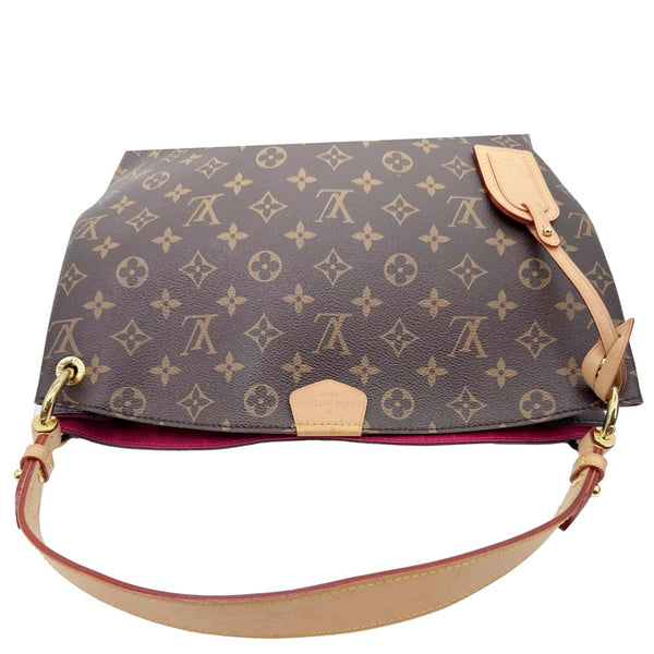 LOUIS VUITTON Graceful PM Monogram Canvas Hobo Shoulder Bag Brown