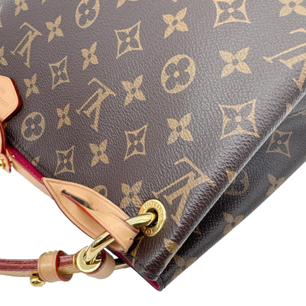 LOUIS VUITTON Graceful PM Monogram Canvas Hobo Shoulder Bag Brown