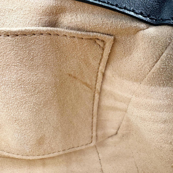 GUCCI Marmont Matelasse Mini Leather Crossbody Bag Black 446744