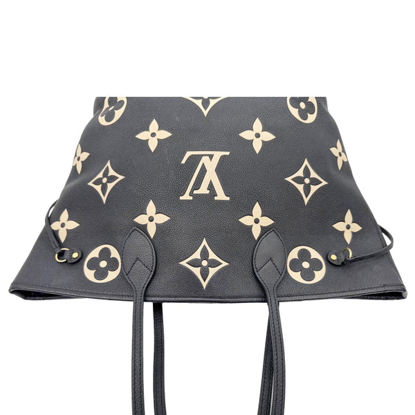 LOUIS VUITTON Neverfull MM Monogram Empreinte Leather Shoulder Bag Bicolor