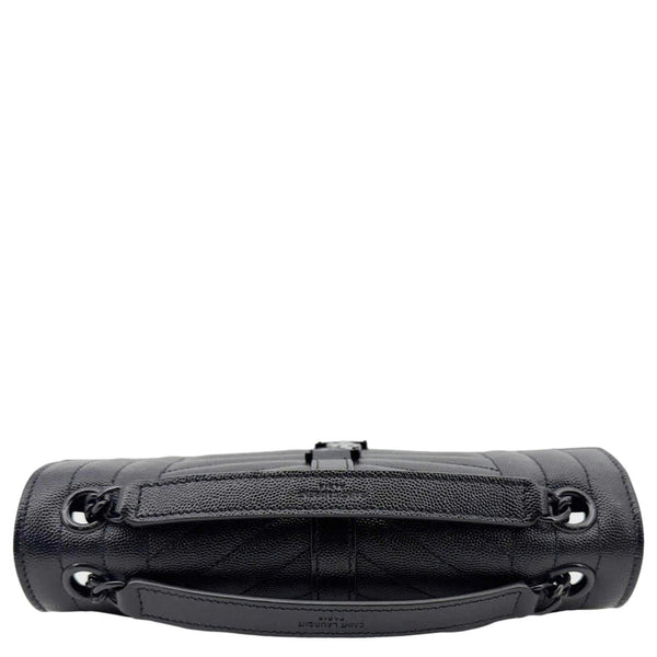 YVES SAINT LAURENT Envelope Medium Grain De Poudre Leather Shoulder Bag Black