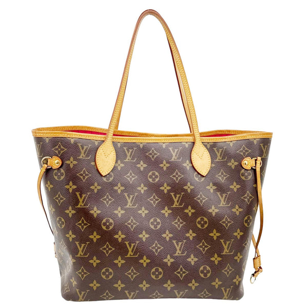 LOUIS VUITTON Neverfull MM V Monogram Canvas Tote Bag Brown