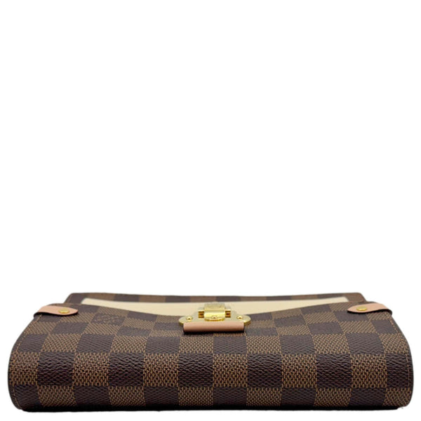 LOUIS VUITTON Vavin Chain Wallet Damier Ebene Crossbody Bag Creme Beige