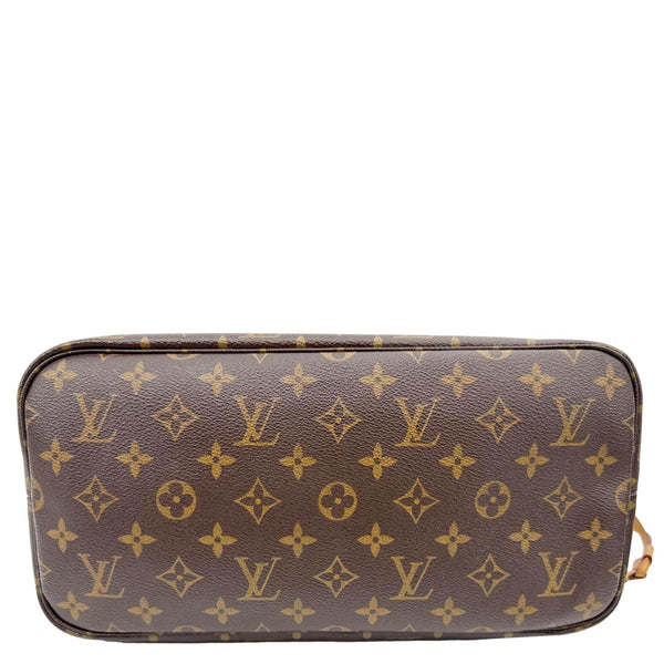 LOUIS VUITTON Neverfull MM V Monogram Canvas Tote Bag Brown