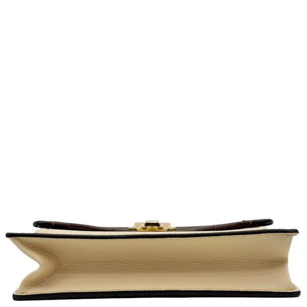 LOUIS VUITTON Vavin Chain Wallet Damier Ebene Crossbody Bag Creme Beige