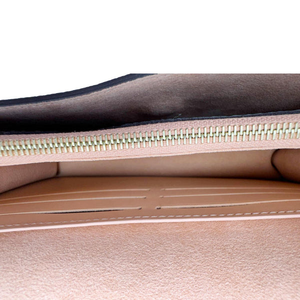 LOUIS VUITTON Vavin Chain Wallet Damier Ebene Crossbody Bag Creme Beige