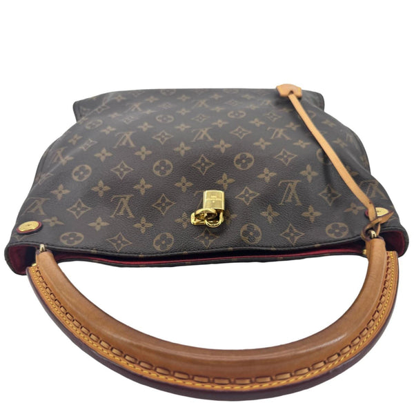 LOUIS VUITTON Gaia Monogram Canvas Shoulder Bag Cerise