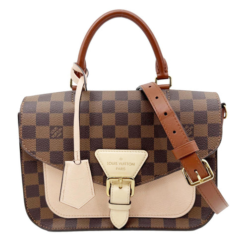 LOUIS VUITTON Beaumarchais Damier Ebene Shoulder Bag Brown