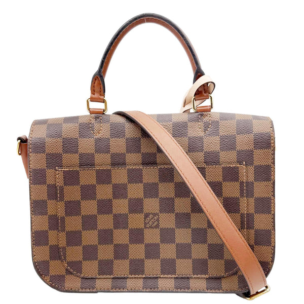 LOUIS VUITTON Beaumarchais Damier Ebene Shoulder Bag Brown