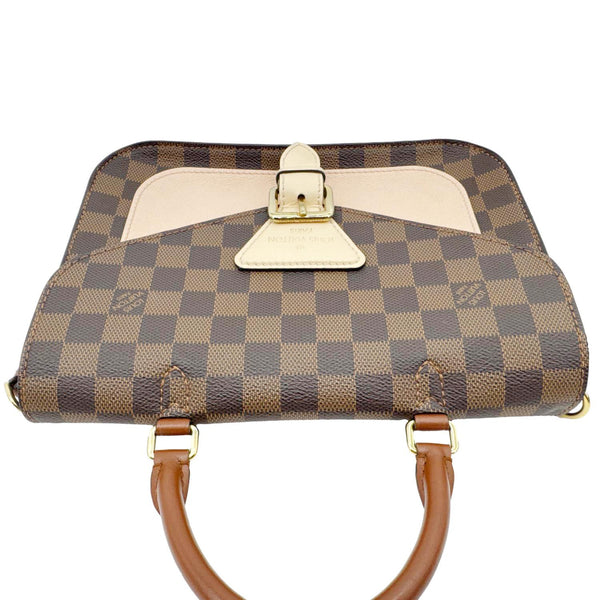 LOUIS VUITTON Beaumarchais Damier Ebene Shoulder Bag Brown