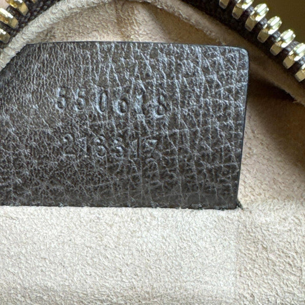 GUCCI Ophidia Mini GG Round Supreme Monogram Web Crossbody Bag Beige 550618