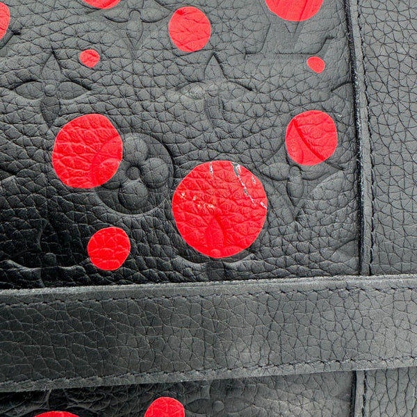 LOUIS VUITTON x Yayoi Kusama Keepall 50 Bandouliere Taurillon Monogram Travel Bag Black
