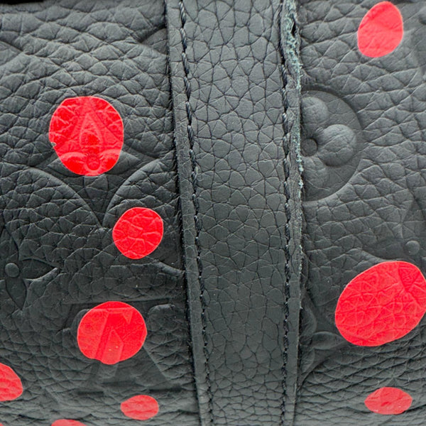 LOUIS VUITTON x Yayoi Kusama Keepall 50 Bandouliere Taurillon Monogram Travel Bag Black