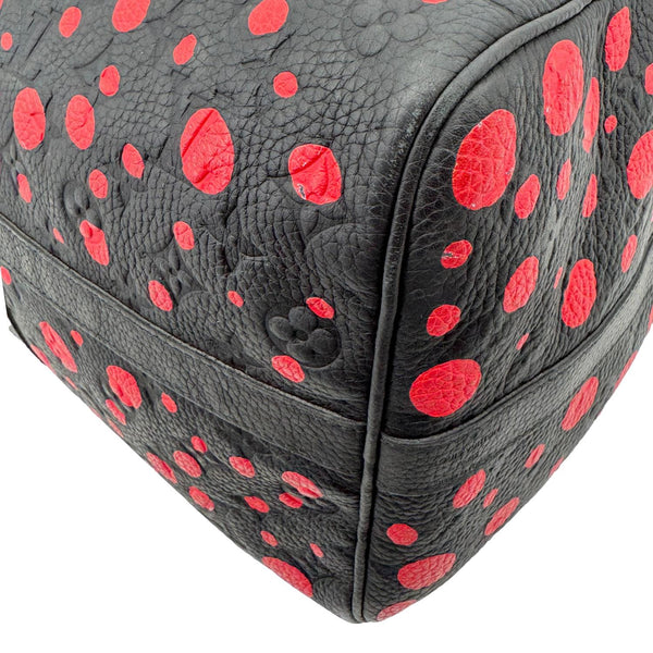 LOUIS VUITTON x Yayoi Kusama Keepall 50 Bandouliere Taurillon Monogram Travel Bag Black