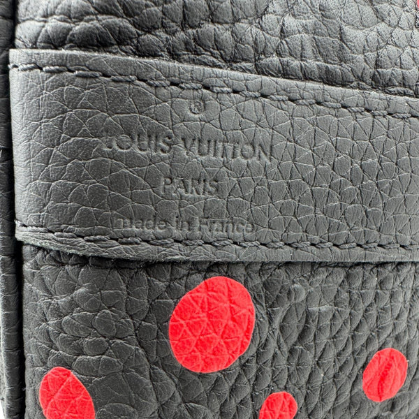 LOUIS VUITTON x Yayoi Kusama Keepall 50 Bandouliere Taurillon Monogram Travel Bag Black