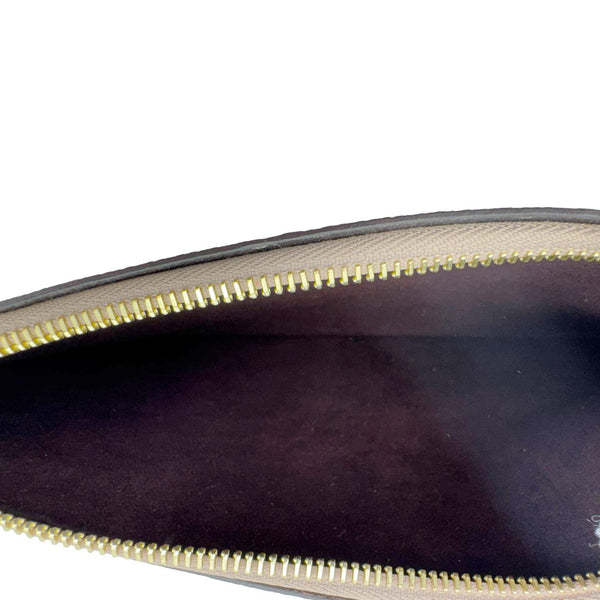 LOUIS VUITTON Empreinte Monogram Leather Wristlet Beige