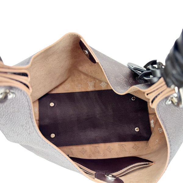 LOUIS VUITTON Carmel Mahina Leather Hobo Bag Chocolate