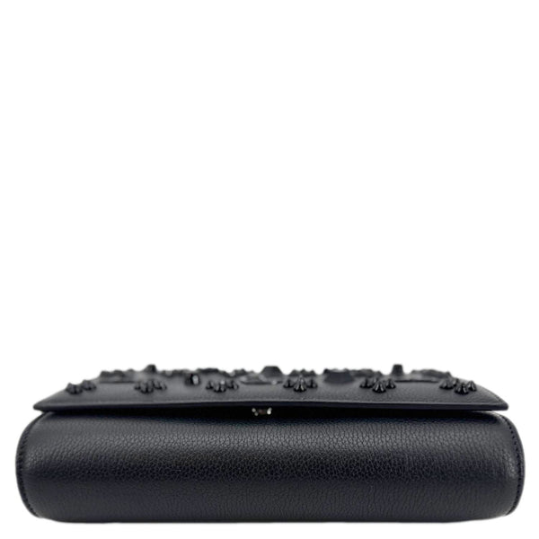 CHRISTIAN LOUBOUTIN Paloma Spikes Leather Clutch Crossbody Bag Black