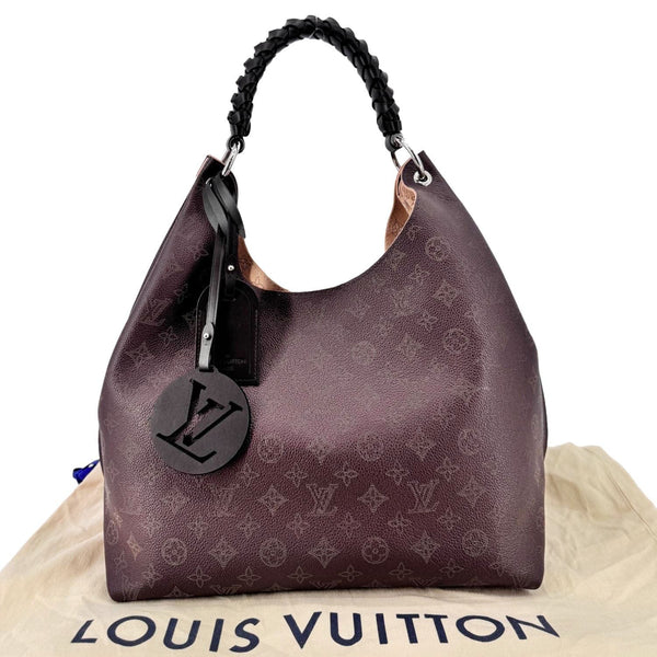 LOUIS VUITTON Carmel Mahina Leather Hobo Bag Chocolate