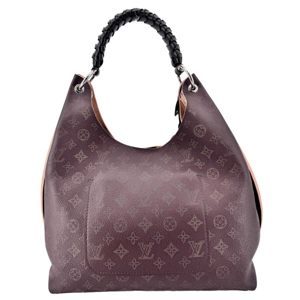 LOUIS VUITTON Carmel Mahina Leather Hobo Bag Chocolate
