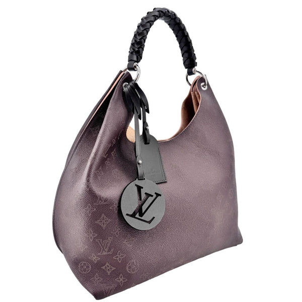 LOUIS VUITTON Carmel Mahina Leather Hobo Bag Chocolate